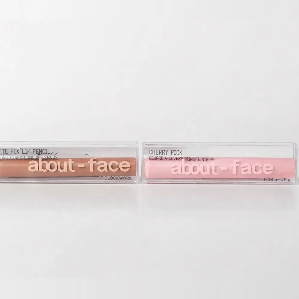 💖 About-Face Lip Duo – Clockwork Matte Liner + Pink Pira Butter NEW & Boxed 💄✨